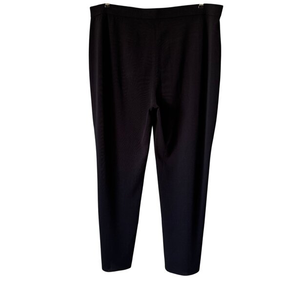 Misook Knit Pull On Straight Leg Knit Pant 3X Stretch Flat Front Seam Detail - Picture 2 of 16